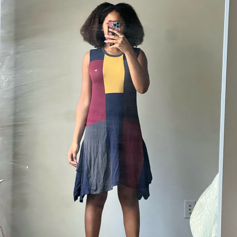 BCBGMaxAzria Multicolor Asymmetrical Dress